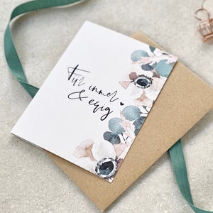 Congratulations card KLARA Wedding Forever and ever eucalyptus flower + envelope