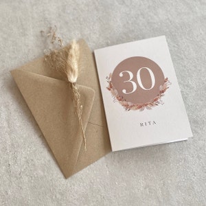 Glückwunschkarte Klappkarte Nr. 123 RUBY Geburtstag personalisiert + Briefumschlag