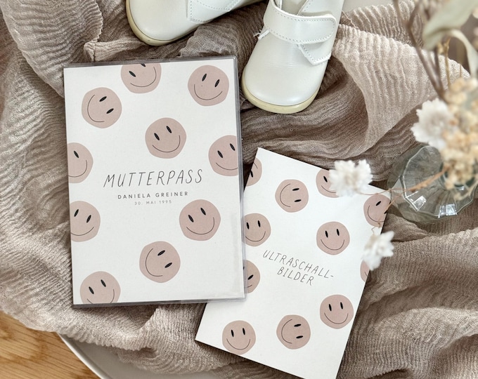 Maternity record cover JARI personalized opt. with ultrasound image folder