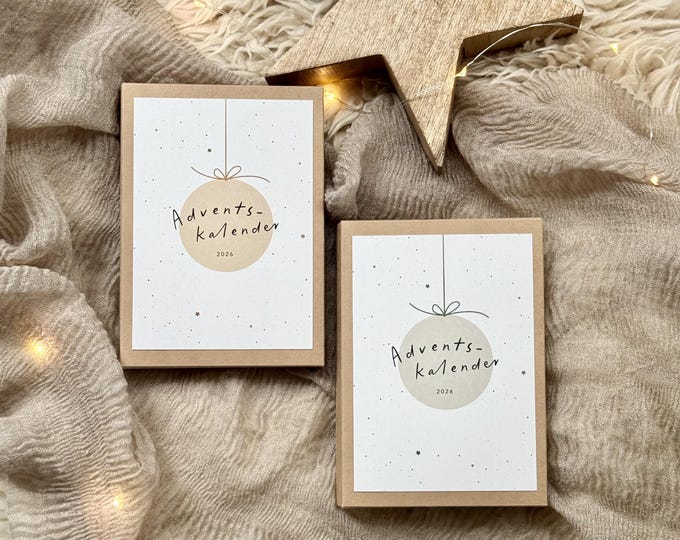 Advent calendar, card calendar with messages, scratch cards, vouchers, DIY for self-filling