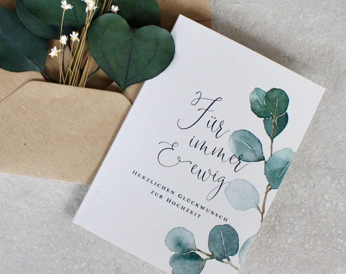 Greeting card folding card No. 27 FLORA Wedding Forever and Ever + Envelope
