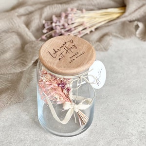 Vorratsglas No. 122 Geschenkglas NIKA Lehrerin mit Herz - Danke für alles mit personalisiertem Anhänger