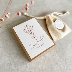 Geschenkschachtel CATALEYA Geldgeschenk Taufe personalisiert
