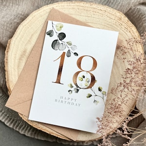 Glückwunschkarte Klappkarte Nr. 111 QUINCY 18. Geburtstag + Briefumschlag