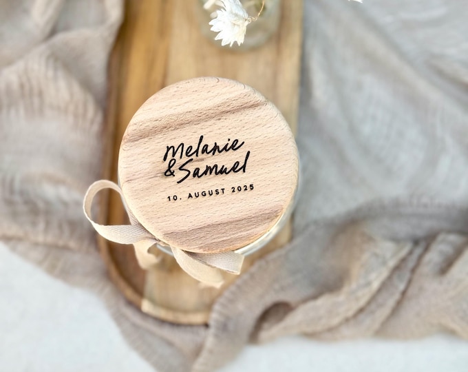 Storage jar No. 400 Gift jar TARA personalized with name Wedding gift optional with card and dried flowers