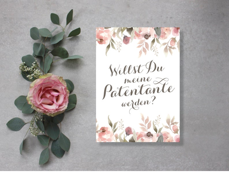 Karte MIA Willst Du meine Patentante werden Etsy