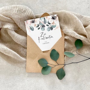 Klappkarte Glückwunschkarte KLARA Konfirmation mit Name personalisiert + Briefumschlag