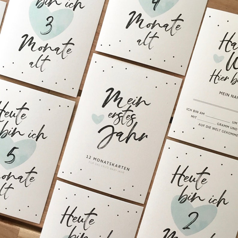 schönste Momente Meilensteinkarten Baby`s erstes Jahr Milestone cards