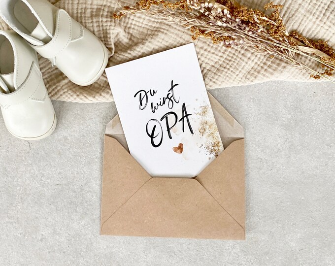 Card You will be Grandpa Glamor + envelope