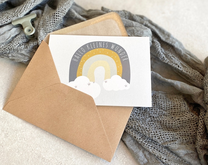 Congratulations Card Folding Card No. 37 JACKSON Birth + Envelope