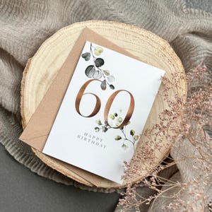 Glückwunschkarte Klappkarte Nr. 115 QUINCY 60. Geburtstag + Briefumschlag