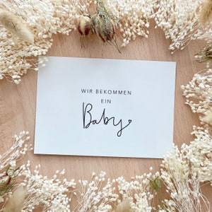 Karte Wir bekommen ein Baby HARPER + Briefumschlag