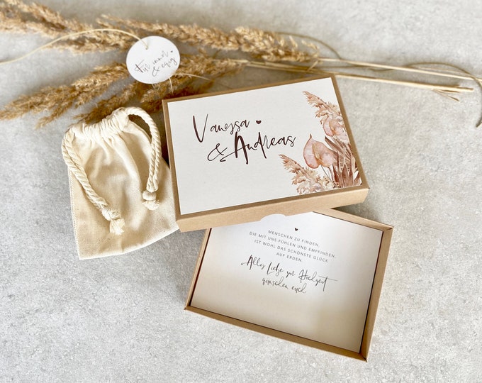 Gift box JOLIEN money gift wedding + pendant 'Forever & Ever'