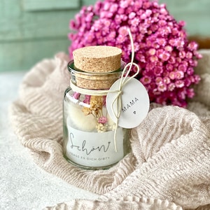 Gift jar HARPER small Bouquet of dried flowers Nice to have you Personalised