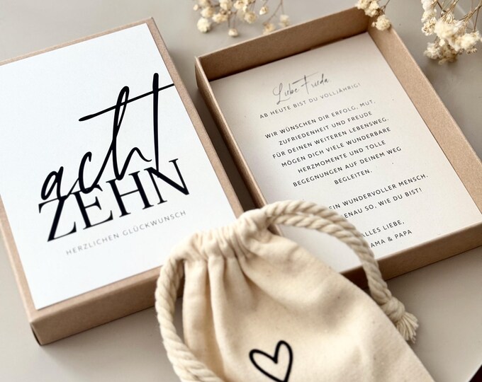 Personalized RYAN 18 gift box for a money gift for a birthday