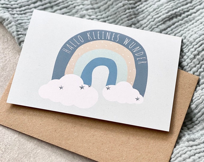 Congratulations Card Folding Card No. 13 TINO Birth + Envelope