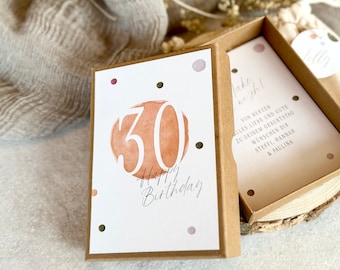 Gift box ALMA 18 - 30 - 40 -50 - 60 birthday money gift personalized