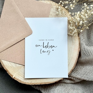 Postkarte EVIE Hand in Hand ein Leben lang