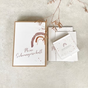 Schwangerschafts-SET IRIDA - Meilensteinkarten, personalisierter Mutterpass, Ultraschallbildermappe + Schachtel