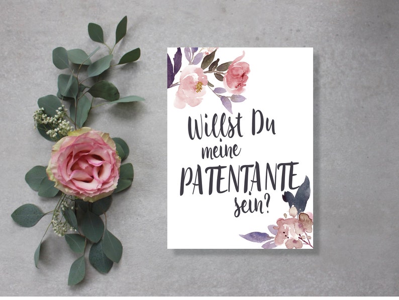 Karte Willst Du meine Patentante sein EMILIA | Etsy
