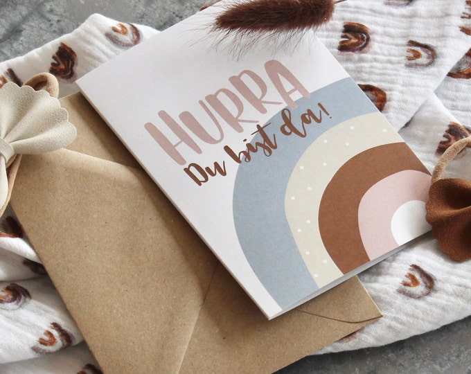 Congratulations Card Folding Card No. 10 HELENA Birth + Envelope