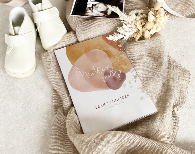 Personalized maternity passport cover FREYA