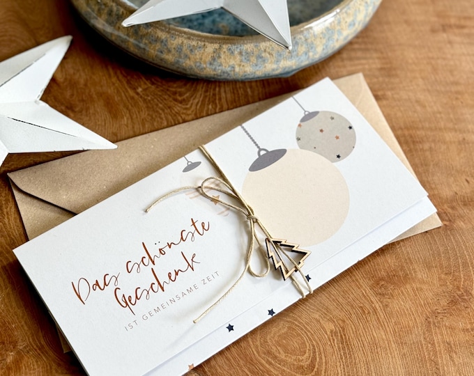 Gift Card Christmas No. 5 Christmas Ball with Envelope