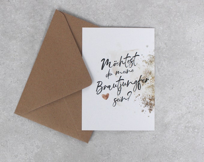 Card GRACE Would you like to be my bridesmaid? + envelope