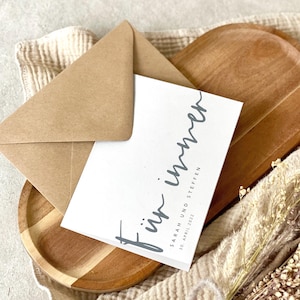 Glückwunschkarte Klappkarte Nr. 28 EVIE Hochzeit Für immer personalisiert + Briefumschlag