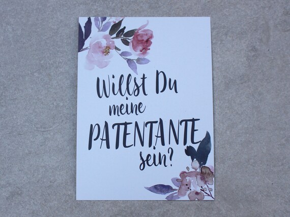 Karte Willst Du meine Patentante sein | Etsy