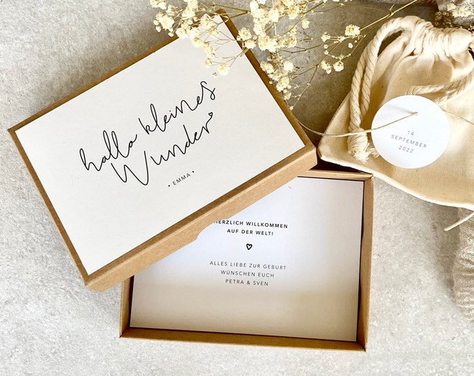 Gift box HARPER money gift birth personalized