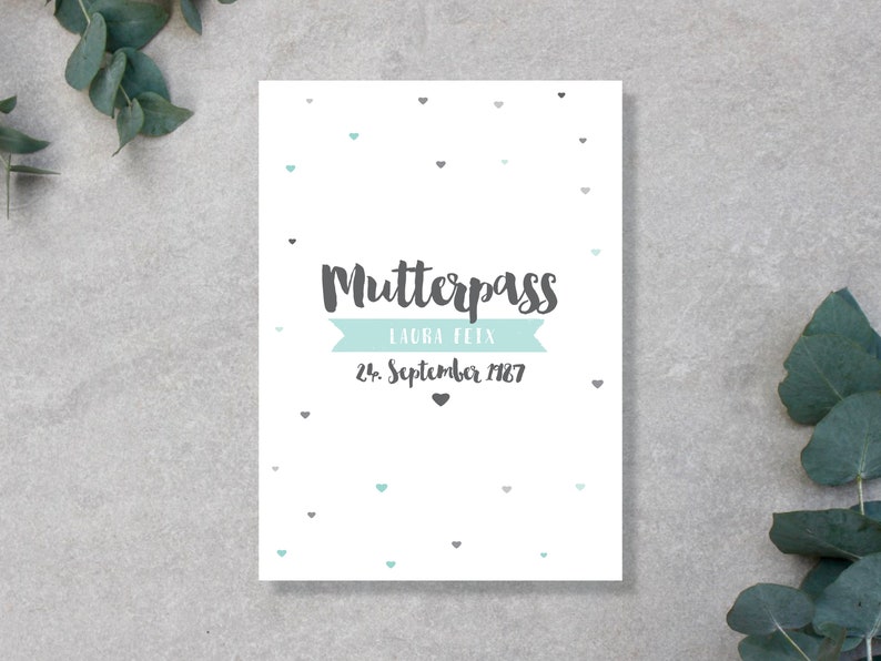 mintkind Mutterpass Schutzh/ülleHerz