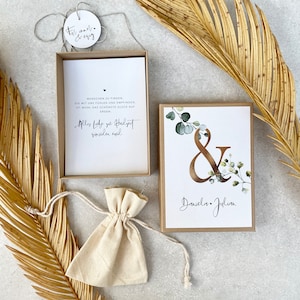 Geschenkschachtel QUINCY Geldgeschenk Hochzeit + Anhänger 'Für immer & ewig'