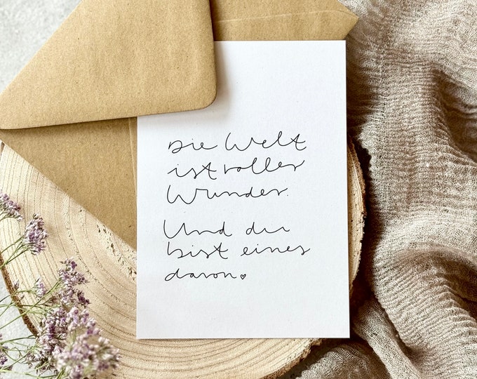 Card No. 104 JONNIE The world is full of wonders and you are one of them.