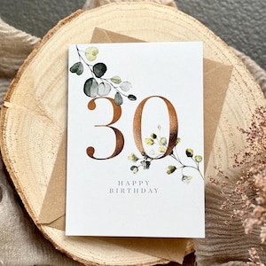 Glückwunschkarte Klappkarte  Nr. 112 QUINCY 30. Geburtstag + Briefumschlag