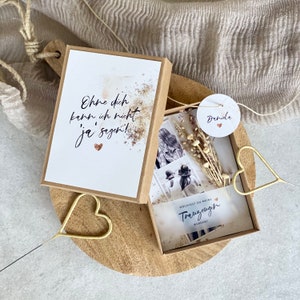 gift box GRACE maid of honor small bouquet of dried flowers Would you like to be my maid of honor? + personalized pendant