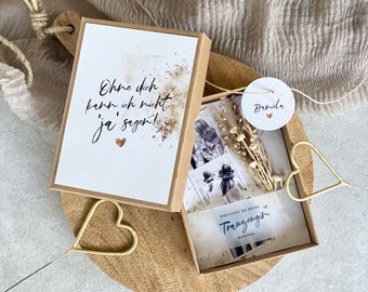 gift box GRACE maid of honor small bouquet of dried flowers Would you like to be my maid of honor? + personalized pendant