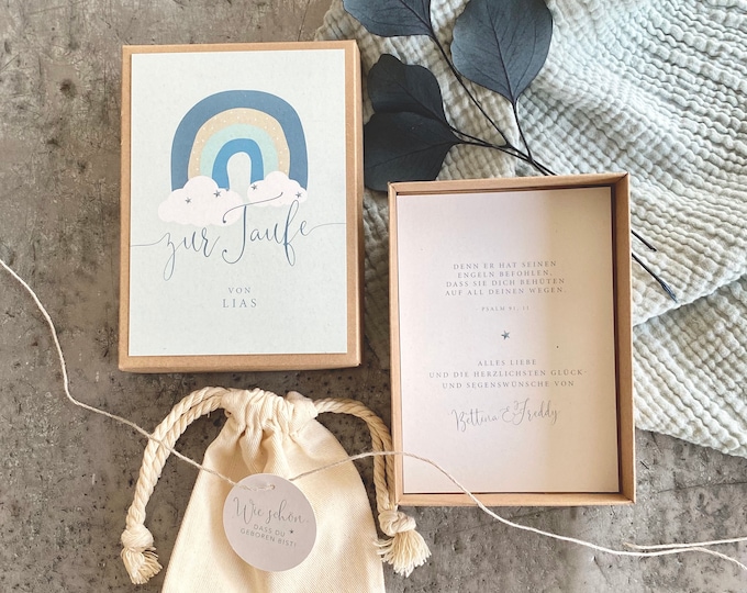 Gift box TINO money gift baptism personalized