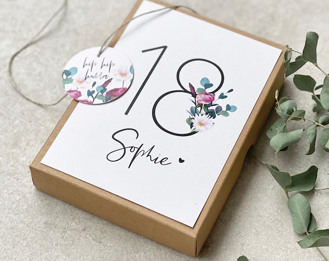 Personalized EMMA gift box for a birthday money gift