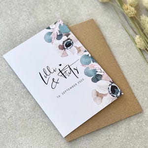 Glückwunschkarte Klappkarte Nr. 30 KLARA Hochzeit personalisiert + Briefumschlag