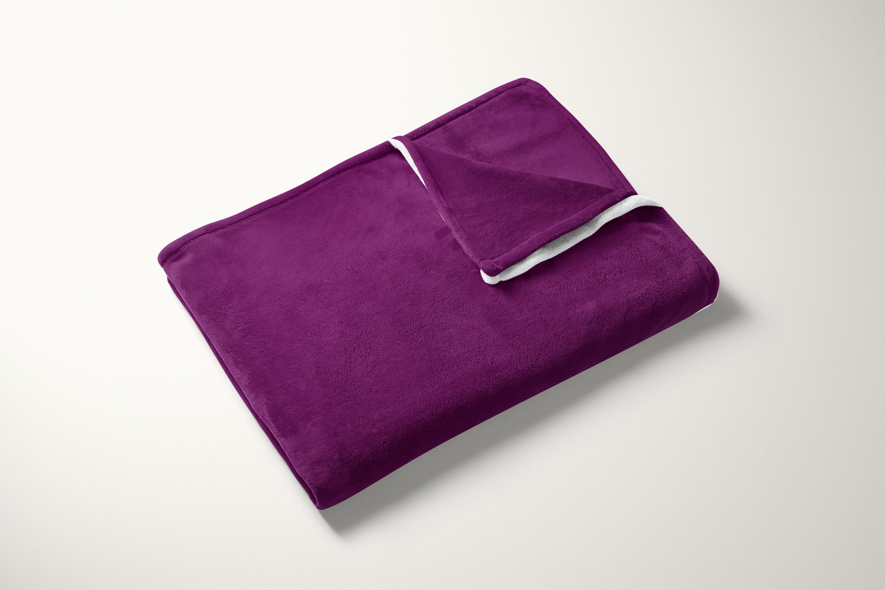 Dark Purple Throw Blanket 50x60 Reversible Soft Silky Etsy