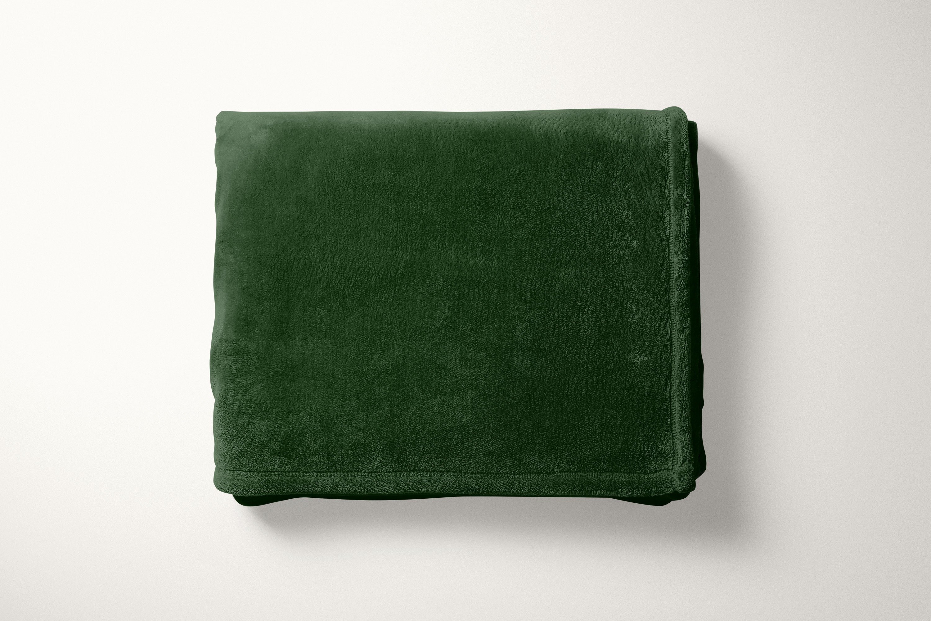Dark Green Blanket 50x60 Reversible Soft Silky Plain Etsy
