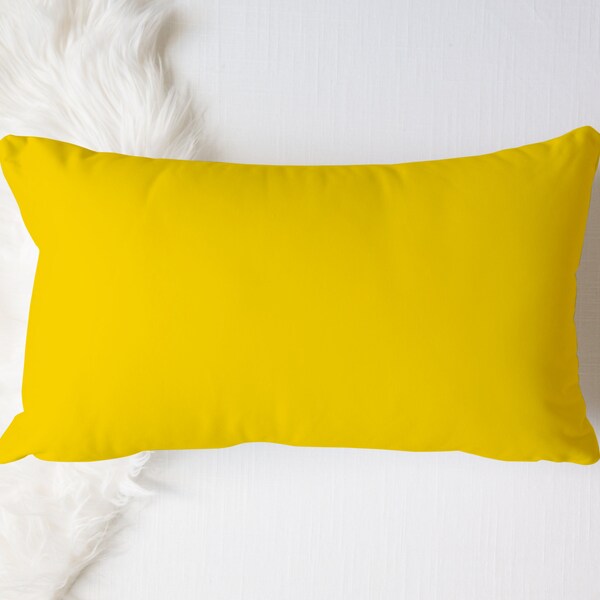 Yellow Lumbar Pillow Etsy