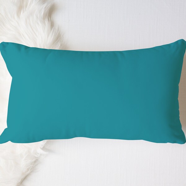 Light Blue Lumbar Pillow Etsy