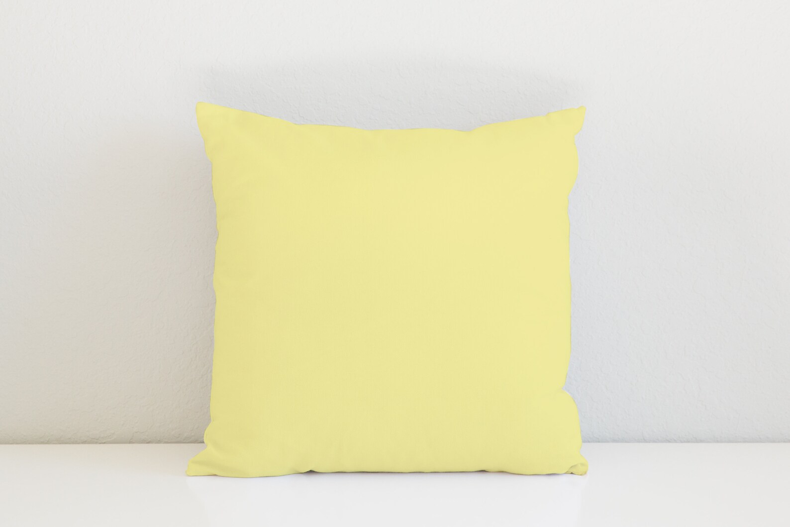 Pale Yellow Pillow Silky Smooth 18 x 18 Plain Solid Color Etsy