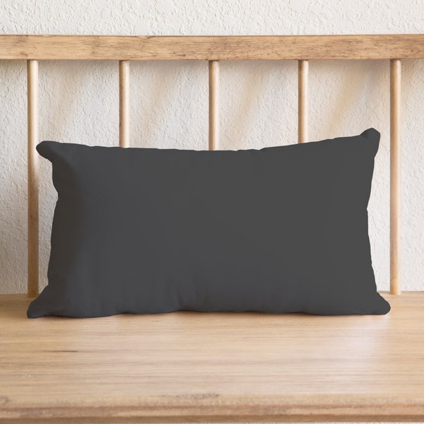 Grey Lumbar Pillow Etsy