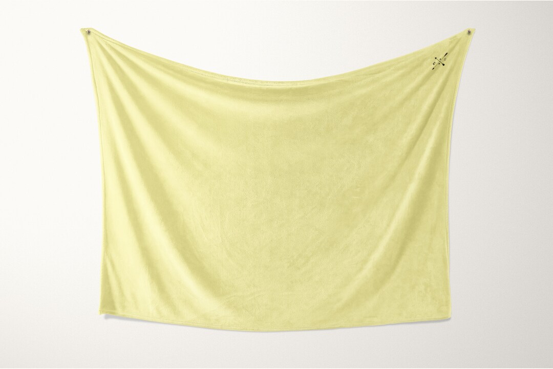 Light Yellow Blanket 50x60 Reversible Soft Silky Plain Etsy