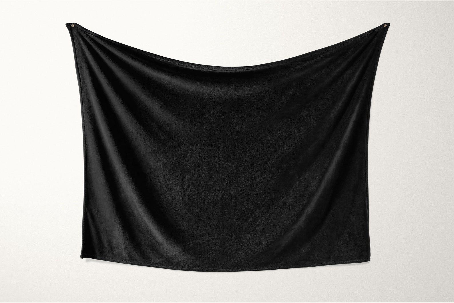Black Soft Blanket 50x60 Reversible Silky Plain Etsy