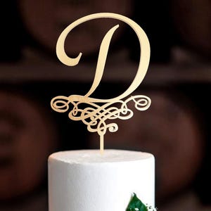 Adorno para tarta de boda con letra personalizada, adornos para tarta personalizados para boda, adorno rústico para tarta, adorno para tarta con iniciales de una sola letra para boda.