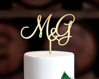 M cake topper, Initial Cake topper, Wedding Cake Topper, Custom wedding Cake topper, Monogram cake topper, Anniversary Cake topper, letters